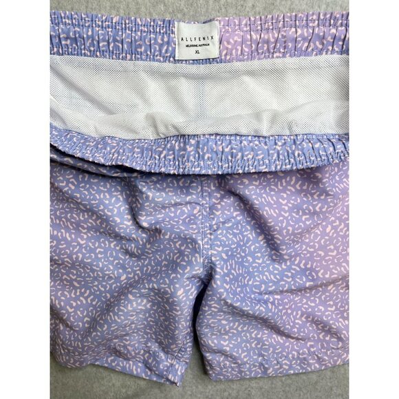 All Fenix Mens Swim Trunks XL Mesh Lined Pink Purple Animal Print Allfenix - Picture 11 of 12